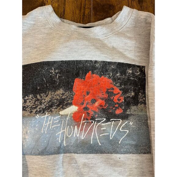 The Hundreds Men's Crewneck Sweatshirt Medium Gray Graphic Print Pullover - Picture 2 of 6
